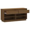 vidaXL Skohylle honningbrun 110x34x52 cm heltre furu