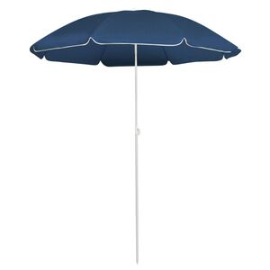 vidaXL Hageparasoll med st&aring;lstang bl&aring; 180 cm