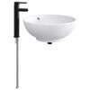 vidaXL Vaskeservant for bad Matt Svart 44 x 44 x 16 cm Metall