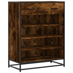 vidaXL Skoskap r&oslash;kt eik 75x38x97,5 cm konstruert tre og metall