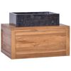 vidaXL Veggmontert baderomsskap 60x45x30 cm heltre teak