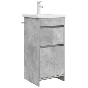 vidaXL Badm&oslash;bel med vask Betonggr&aring; 42 x 40 x 84,5 cm Konstruert tre