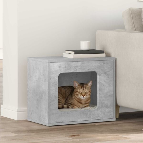 vidaXL Katt Hus Betong 51 x 30 x 42,5 cm Konstruert tre
