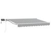 vidaXL Manuell markiseramme med LEDs Antrasitt og Hvit 3 x 2,5 m