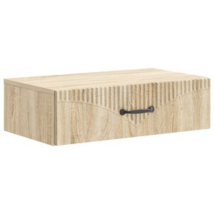 vidaXL Vegghengt Sidebord Sonoma eik 59 x 34,5 x 17 cm Konstruert tre