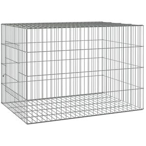 vidaXL Kaninbur 78x54x54 cm galvanisert jern