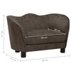 vidaXL Hundesofa brun 66x43x40 cm plysj