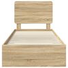 vidaXL Sengestamme med skuff Sonoma eik 75 x 190 cm Konstruert tre