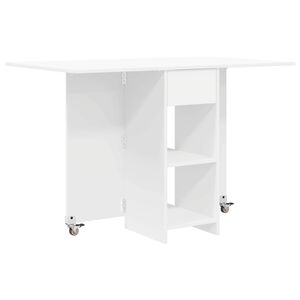 vidaXL Spisebord 115 x 70 x 75 cm Konstruert tre Hvit Rektangul&aelig;r