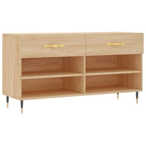 vidaXL Skoskap sonoma eik 102x35x55 cm konstruert tre