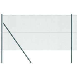 vidaXL Sveiset tr&aring;dgjerde for bakken 25 x 1,2 m PVC-belagt st&aring;l Gr&oslash;nn