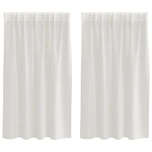 vidaXL Voile Gardin med gardiner 2 pcs Krem 140 x 140 cm Polyester