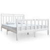vidaXL Sengeramme hvit heltre 160x200 cm