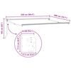 vidaXL Manuell utskiftbar markise Antrasitt 2,5 x 2 m