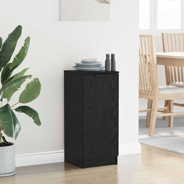 vidaXL Serviesskap Svart Eik 30 x 30 x 70 cm Konstruert tre