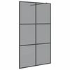 vidaXL Walk-in Dusjvegg Svart 115 x 195 cm herdet glass