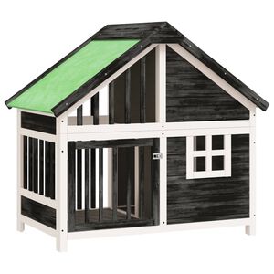 vidaXL Hundekennel gr&aring; 96x60,5x87 cm heltre furu