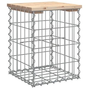 vidaXL Hagebenk gabiondesign 33x31x42 cm heltre furu