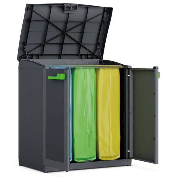 Keter Kildesorteringsskap Moby Compact Recycling System grå 100 cm