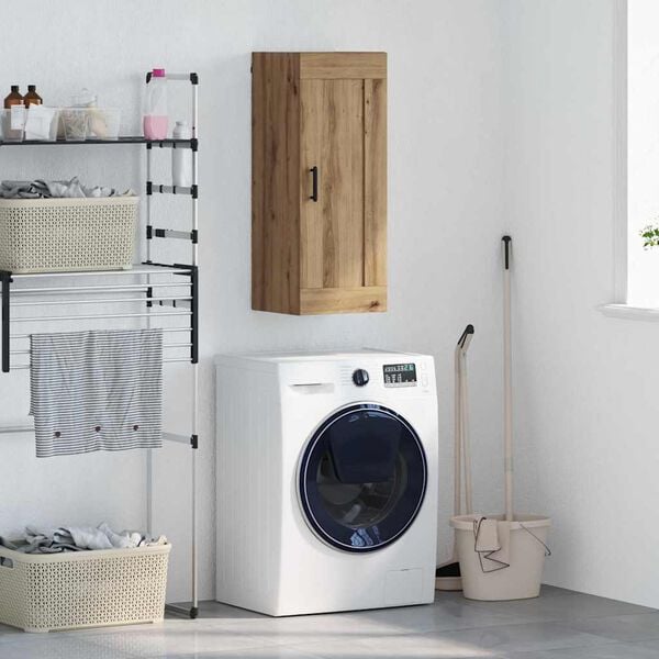 vidaXL Veggskap Artisan Eik 34,5 x 34 x 90 cm Konstruert tre