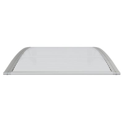 vidaXL Skjermtak grå og gjennomsiktig 100x75 cm polykarbonat