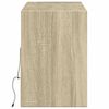 vidaXL Vegghengt TV-benk med LED sonoma eik 130x31x45 cm