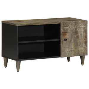 vidaXL TV-benk lysegr&aring; 80x31,5x46 cm heltre mango