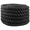 vidaXL Jute tau 400 mm 10 m Svart 100% Tossa jute