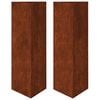 vidaXL hageplanter 2 stk trekantet 30x26x75 cm oksidert st&aring;l