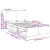 vidaXL Sengestamme med hodegjerde Gammelt tre 135 x 190 cm Massiv furu