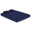 Bestway Oppbl&aring;sbar flokket luftseng pute luftpumpe 203x152x22cm 67374