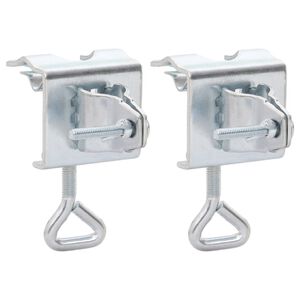 vidaXL Parasollklemmer for balkong 2 stk 32 mm galvanisert st&aring;l