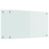 vidaXL Kj&oslash;kkenbenkplate 2 stk. Hvit 70 x 40 cm herdet glass
