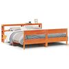 vidaXL Sengeramme uten madrass voksbrun 200x200 cm heltre furu