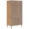 vidaXL Garderobe SENJA rotting utseende brun 90x55x175 cm heltre furu