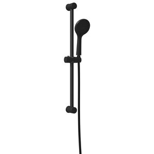 vidaXL Dusjsystemsett Svart 70 cm Rustfritt st&aring;l