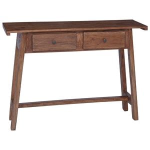 vidaXL Skrivebord med skuff Brun 110 x 30 x 79 cm Massiv Mahogni Tre