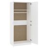 vidaXL Garderobe hvit 90x52x200 cm konstruert tre