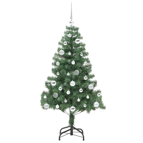 vidaXL Juletre med 150 LED med stativ gr&oslash;nn 150 cm PVC