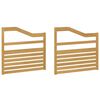 vidaXL Armlene Moduler 2 pcs Hvit 79 x 4 x 73 cm Solid akasietre