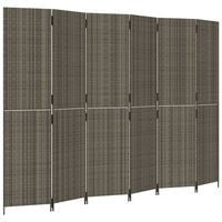 vidaXL Romdeler 6 paneler grå polyrotting