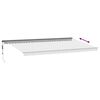 vidaXL Automatisk uttrekkbar markise LED antrasitt og hvit 600x350 cm