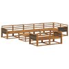 vidaXL Utend&oslash;rs sofa-sett 9 pcs Naturlig Solid akasietre