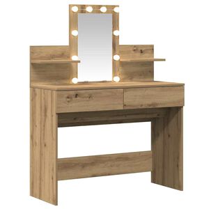 vidaXL Sminkebord Artisan Eik 100 x 40 x 130 cm Konstruert tre