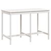 vidaXL Hagebord hvit 159,5x82,5x110 cm heltre furu