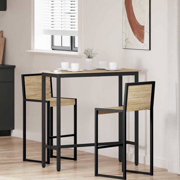 vidaXL bord Sonoma eik 100 x 40 x 100,5 cm Konstruksjonsvirke og st&aring;l