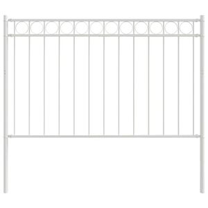 vidaXL Gjerdeelement ASSEN 170 x 150 cm St&aring;l Hvit