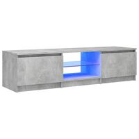 vidaXL TV-benk med LED-lys betonggrå 140x40x35,5 cm