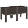 vidaXL Plantekasse med ben brun 80x40x42 cm PP
