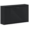 vidaXL Vegghengt skoskap HAARLEM 71 x 17 x 43 cm Konstruert tre Svart